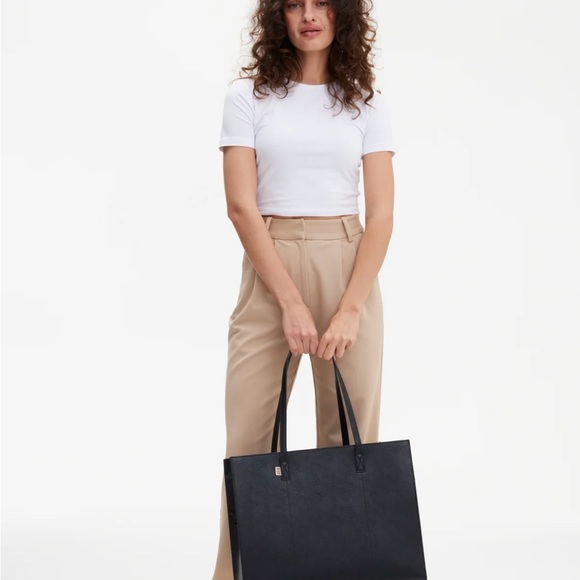 BEIS Handbags - Black Crocodile Beis Work Tote